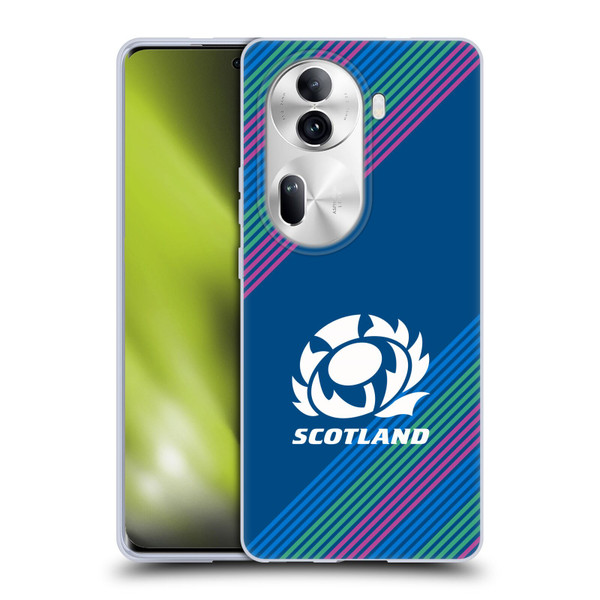 Scotland Rugby Graphics Stripes Soft Gel Case for OPPO Reno11 Pro
