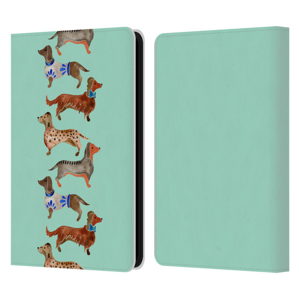 Cat Coquillette Animals Blue Dachshunds Leather Book Wallet Case Cover For Amazon Kindle 11th Gen 6in 2022