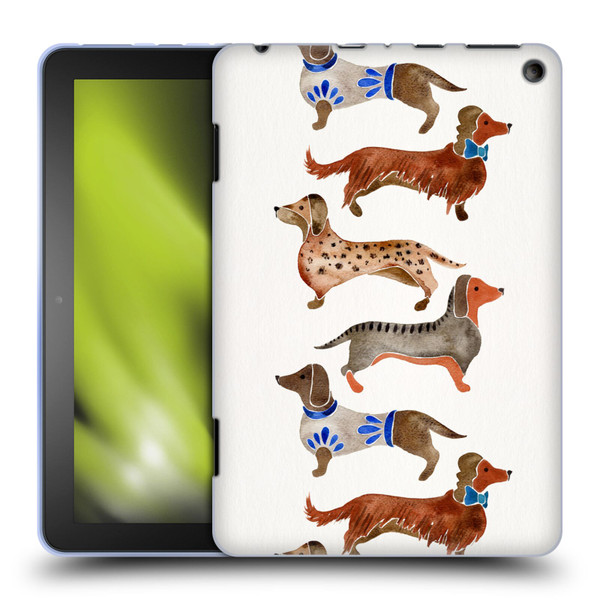 Cat Coquillette Animals Dachshunds Soft Gel Case for Amazon Fire HD 8/Fire HD 8 Plus 2020