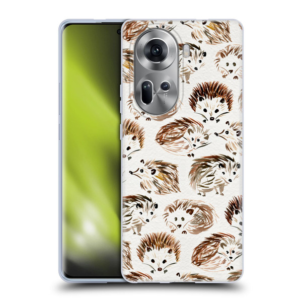 Cat Coquillette Animals Hedgehogs Soft Gel Case for OPPO Reno11
