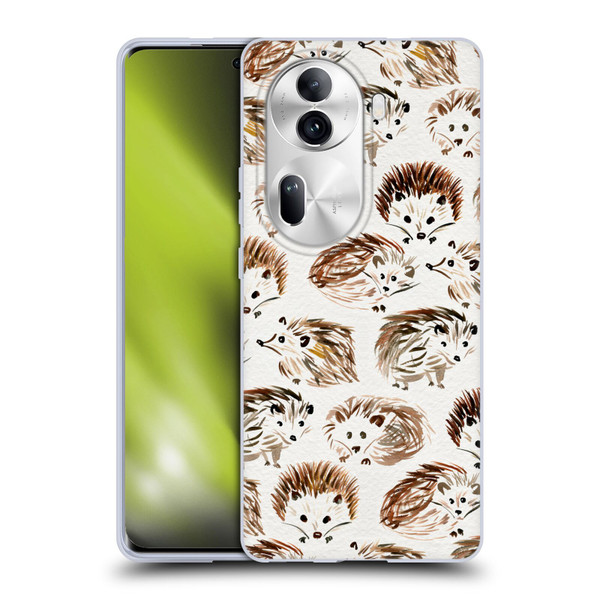 Cat Coquillette Animals Hedgehogs Soft Gel Case for OPPO Reno11 Pro