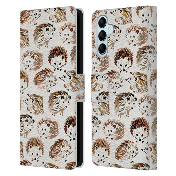 Cat Coquillette Animals Hedgehogs Leather Book Wallet Case Cover For Samsung Galaxy M14 5G