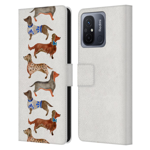 Cat Coquillette Animals Dachshunds Leather Book Wallet Case Cover For Xiaomi Redmi 12C