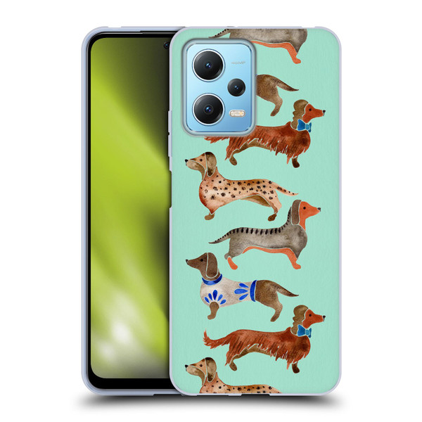 Cat Coquillette Animals Blue Dachshunds Soft Gel Case for Xiaomi Redmi Note 12 5G