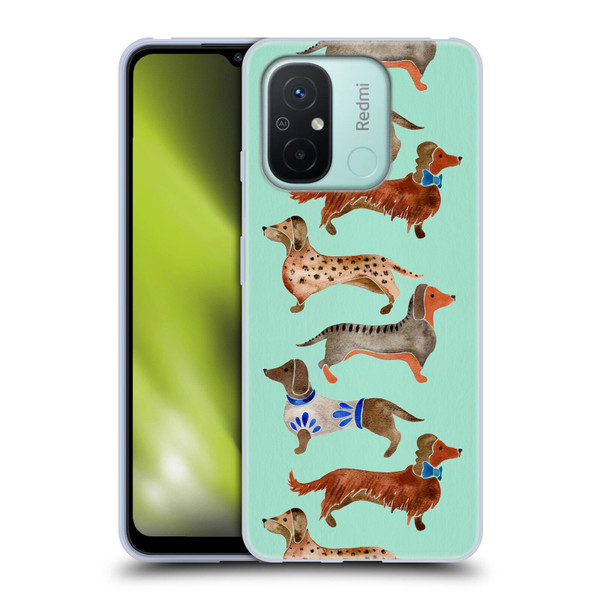 Cat Coquillette Animals Blue Dachshunds Soft Gel Case for Xiaomi Redmi 12C