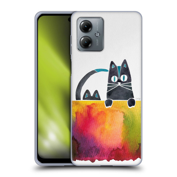 Cat Coquillette Animals 2 Cats Soft Gel Case for Motorola Moto G14