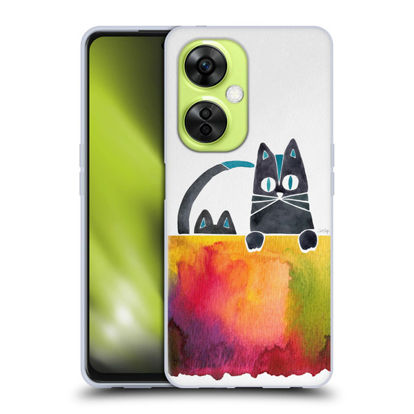 Cat Coquillette Animals 2 Cats Soft Gel Case for OnePlus Nord CE 3 Lite 5G