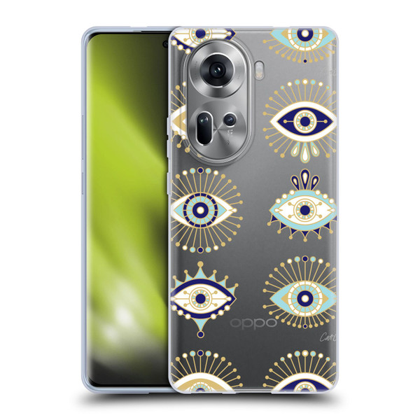 Cat Coquillette Evil Eye Blue Gold Soft Gel Case for OPPO Reno11