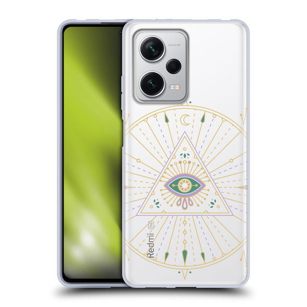 Cat Coquillette Evil Eye Purple Green Mandala Soft Gel Case for Xiaomi Redmi Note 12 Pro+ 5G