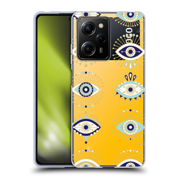 Cat Coquillette Evil Eye Blue Gold Soft Gel Case for Xiaomi Redmi Note 12 Pro 5G
