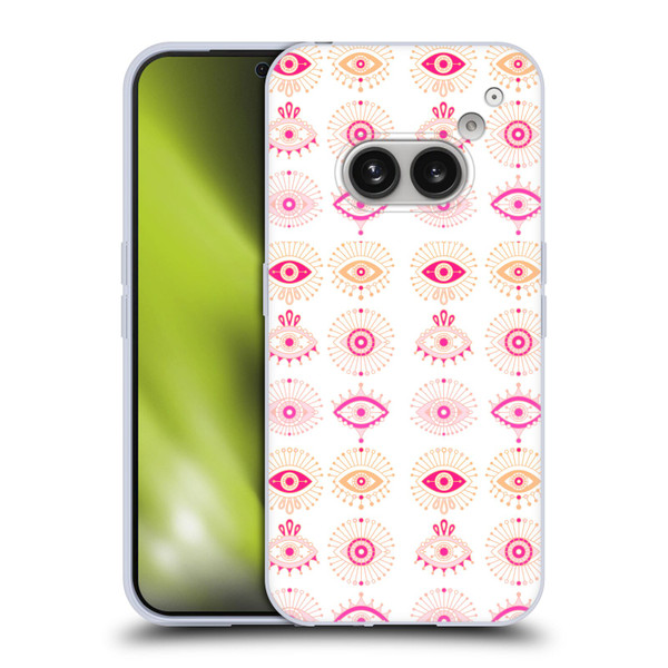 Cat Coquillette Linear Pink Evil Eyes Soft Gel Case for Nothing Phone (2a)