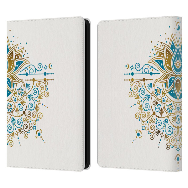 Cat Coquillette Patterns 6 Lotus Bloom Mandala 4 Leather Book Wallet Case Cover For Amazon Kindle Paperwhite 5 (2021)