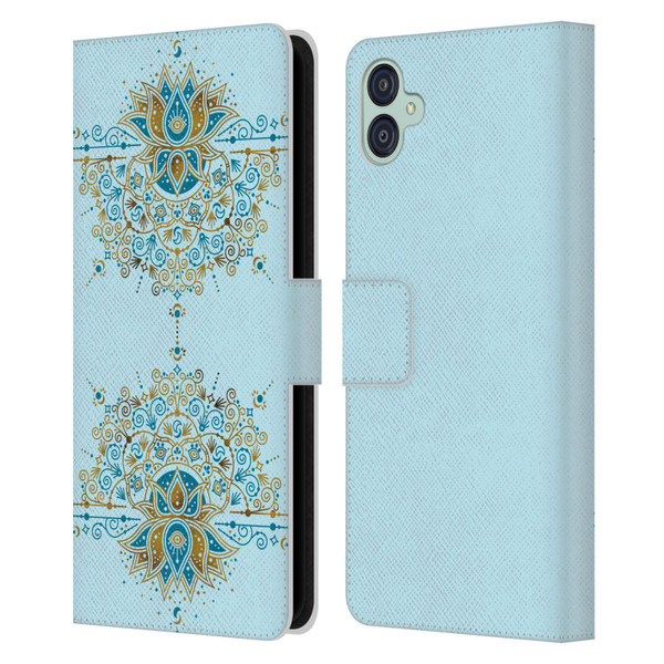 Cat Coquillette Patterns 6 Lotus Bloom Mandala 2 Leather Book Wallet Case Cover For Samsung Galaxy M04 5G / A04e