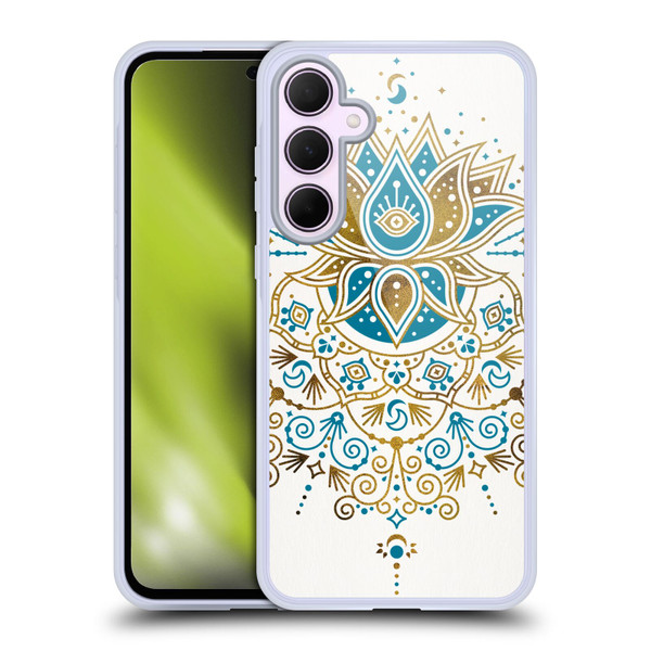 Cat Coquillette Patterns 6 Lotus Bloom Mandala 4 Soft Gel Case for Samsung Galaxy A35 5G