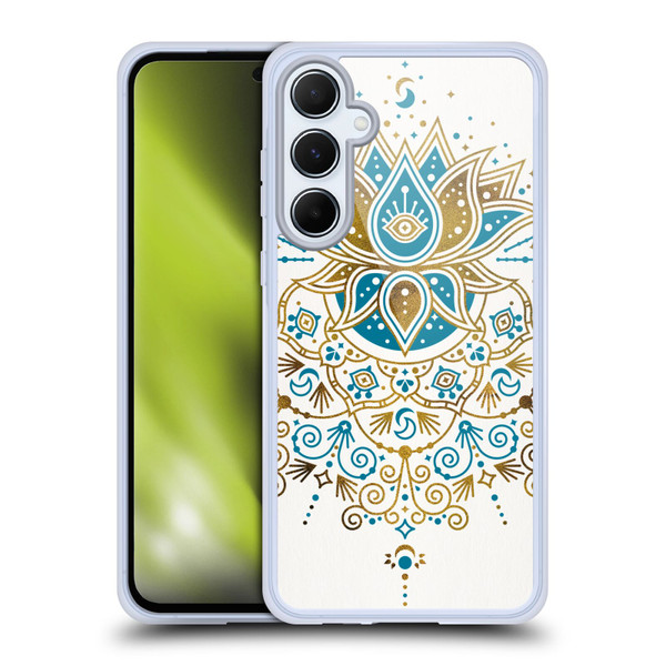 Cat Coquillette Patterns 6 Lotus Bloom Mandala 4 Soft Gel Case for Samsung Galaxy A55 5G