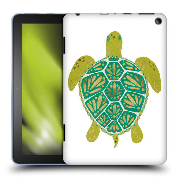 Cat Coquillette Sea Turtle Green Soft Gel Case for Amazon Fire HD 8/Fire HD 8 Plus 2020