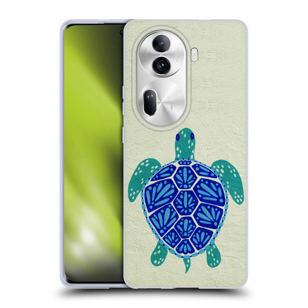 Cat Coquillette Sea Turtle Blue Soft Gel Case for OPPO Reno11 Pro