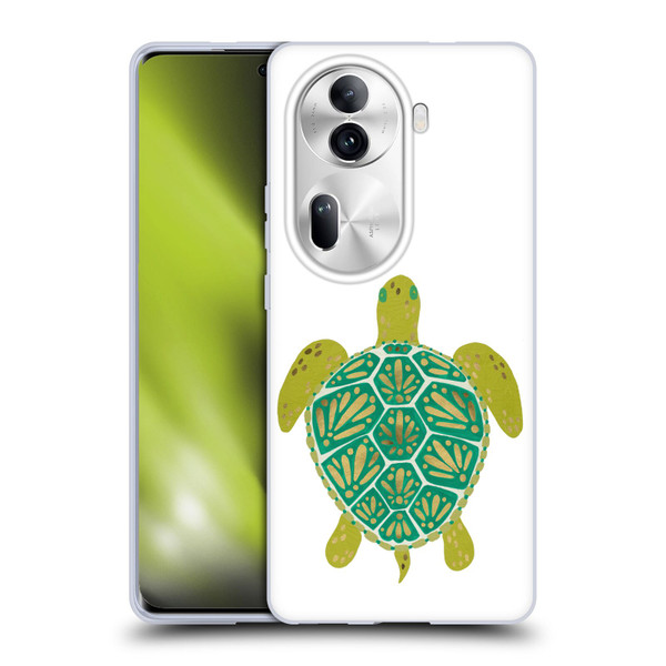 Cat Coquillette Sea Turtle Green Soft Gel Case for OPPO Reno11 Pro