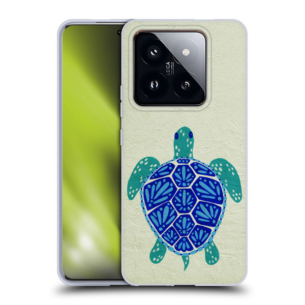 Cat Coquillette Sea Turtle Blue Soft Gel Case for Xiaomi 14 Pro