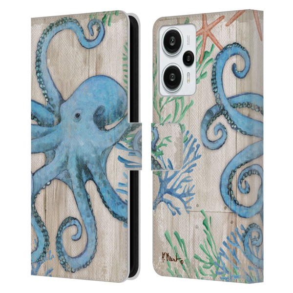Paul Brent Coastal Sealife Leather Book Wallet Case Cover For Xiaomi Redmi Note 12T
