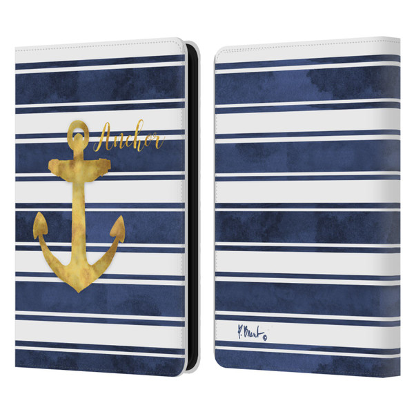 Paul Brent Nautical Anchor Leather Book Wallet Case Cover For Amazon Kindle 11th Gen 6in 2022