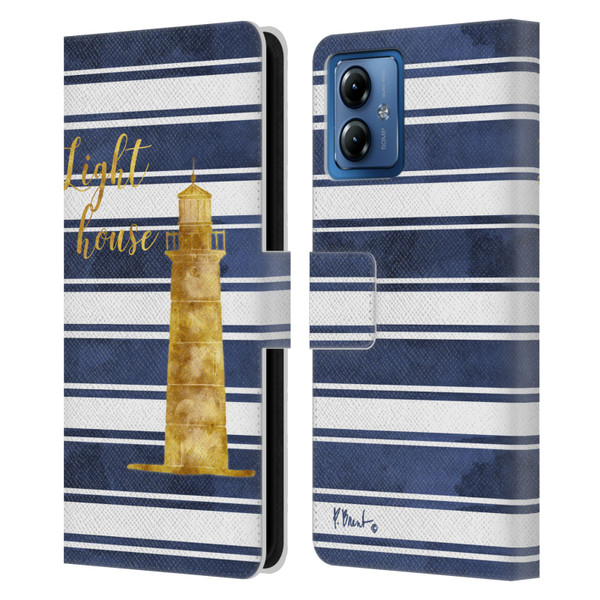 Paul Brent Nautical Lighthouse Leather Book Wallet Case Cover For Motorola Moto G14