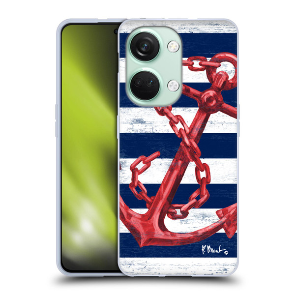 Paul Brent Nautical Westerly Anchor Red Soft Gel Case for OnePlus Nord 3 5G