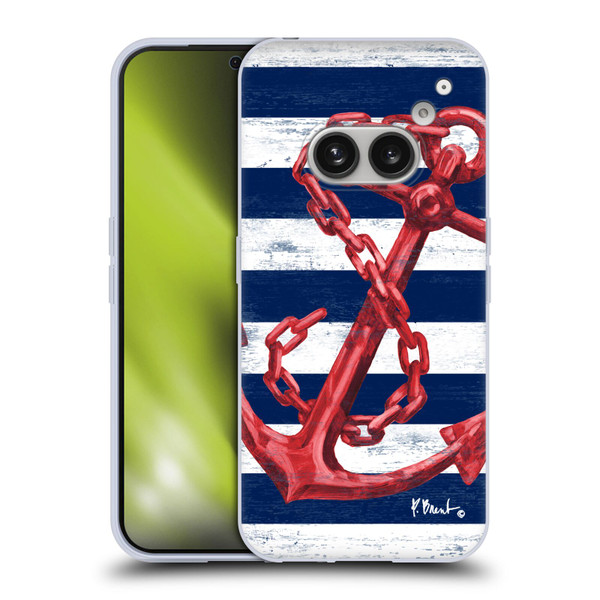 Paul Brent Nautical Westerly Anchor Red Soft Gel Case for Nothing Phone (2a)