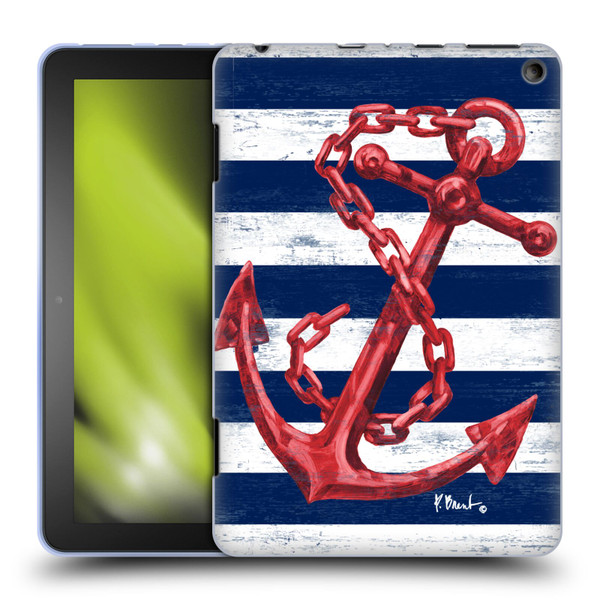 Paul Brent Nautical Westerly Anchor Red Soft Gel Case for Amazon Fire HD 8/Fire HD 8 Plus 2020