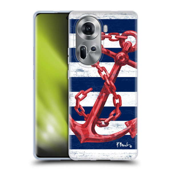 Paul Brent Nautical Westerly Anchor Red Soft Gel Case for OPPO Reno11