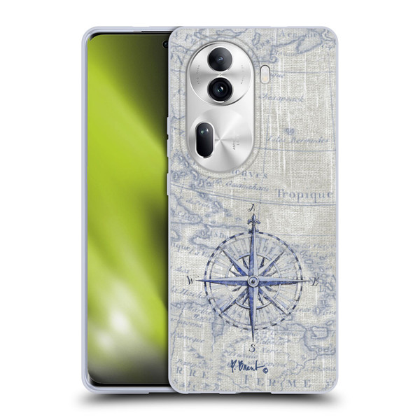 Paul Brent Nautical Vintage Compass Soft Gel Case for OPPO Reno11 Pro