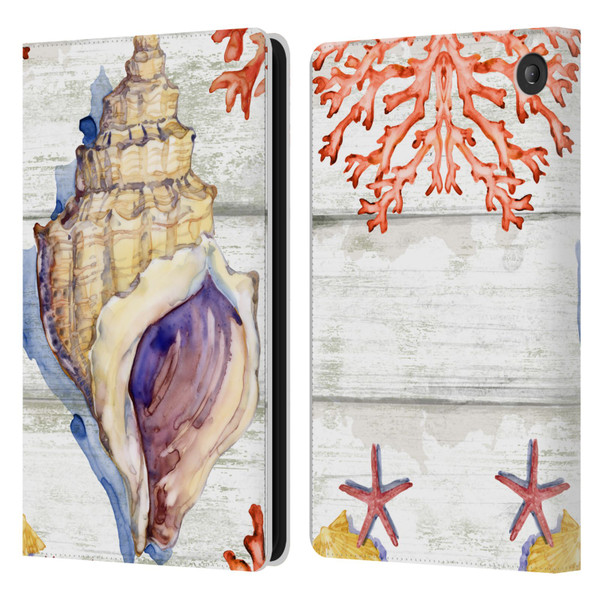 Paul Brent Ocean Bahia Shells Leather Book Wallet Case Cover For Amazon Fire 7 2022