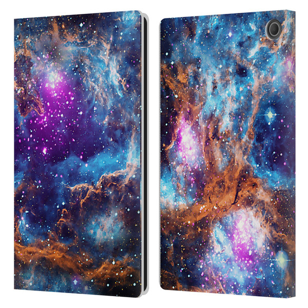 Cosmo18 Space Lobster Nebula Leather Book Wallet Case Cover For Amazon Fire Max 11 2023
