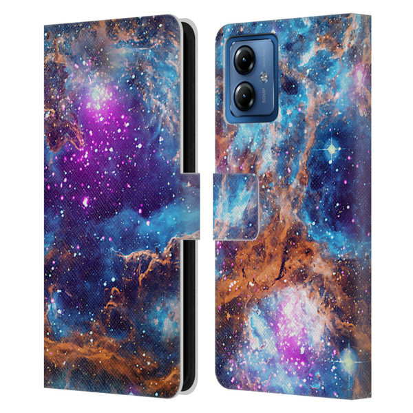 Cosmo18 Space Lobster Nebula Leather Book Wallet Case Cover For Motorola Moto G14