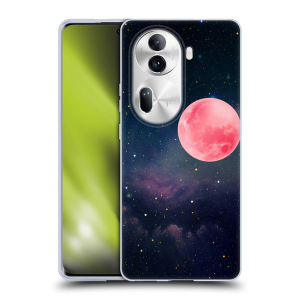 Cosmo18 Space Pink Moon Soft Gel Case for OPPO Reno11 Pro