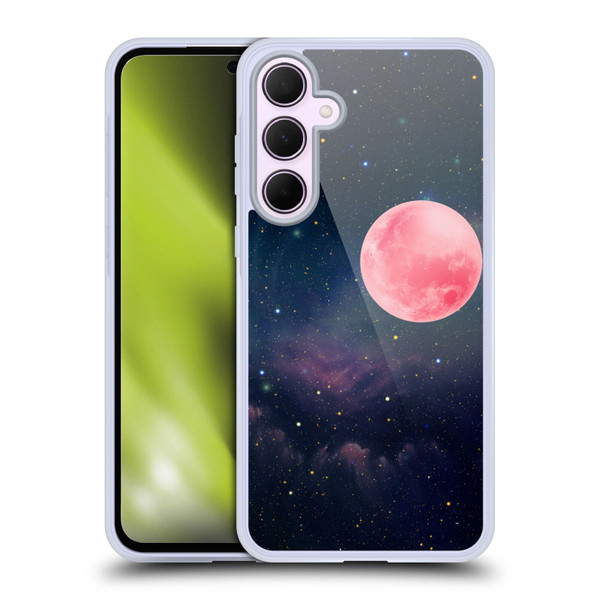 Cosmo18 Space Pink Moon Soft Gel Case for Samsung Galaxy A35 5G