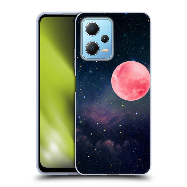 Cosmo18 Space Pink Moon Soft Gel Case for Xiaomi Redmi Note 12 5G