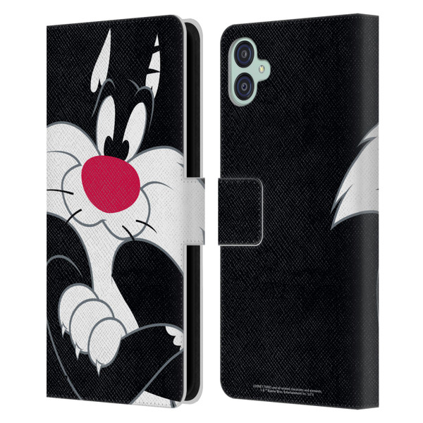 Looney Tunes Characters Sylvester The Cat Leather Book Wallet Case Cover For Samsung Galaxy M04 5G / A04e