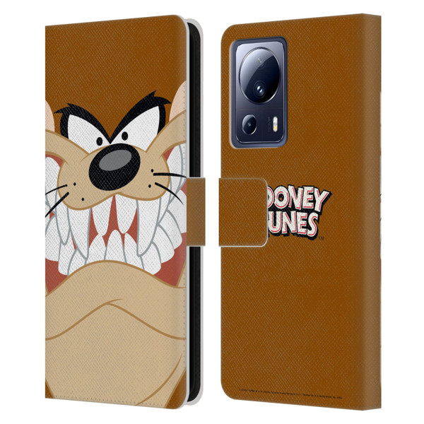 Looney Tunes Full Face Tasmanian Devil Leather Book Wallet Case Cover For Xiaomi 13 Lite 5G