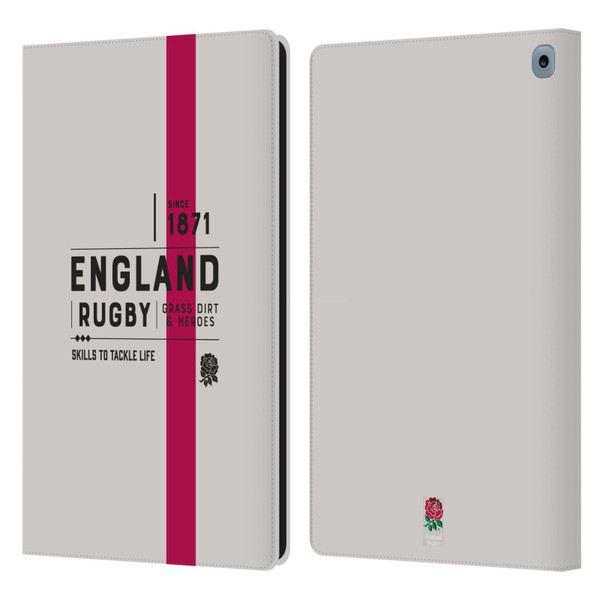 England Rugby Union History Since 1871 Leather Book Wallet Case Cover For Amazon Fire HD 10 / Plus 2021