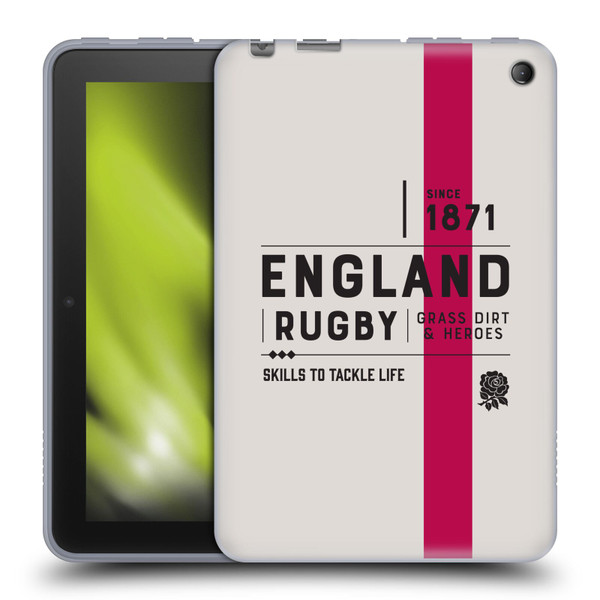 England Rugby Union History Since 1871 Soft Gel Case for Amazon Fire 7 2022