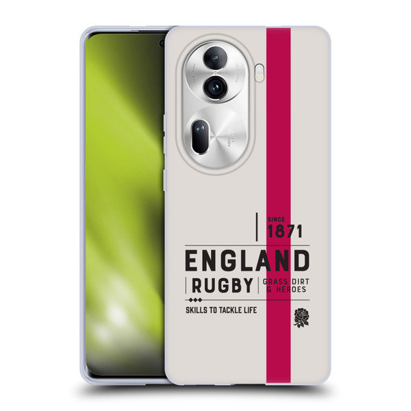 England Rugby Union History Since 1871 Soft Gel Case for OPPO Reno11 Pro