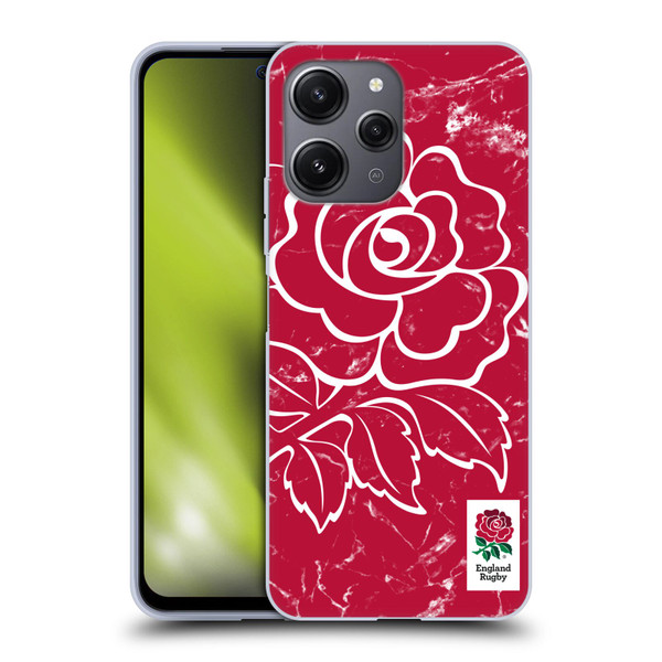 England Rugby Union Marble Red Soft Gel Case for Xiaomi Redmi 12