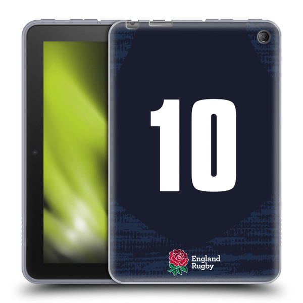England Rugby Union 2020/21 Players Away Kit Position 10 Soft Gel Case for Amazon Fire 7 2022