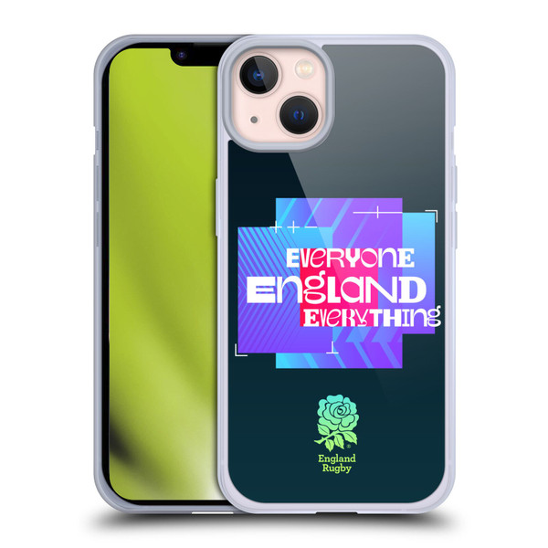England Rugby Union This Rose Means Everything Slogan in Black Soft Gel Case for Apple iPhone 13