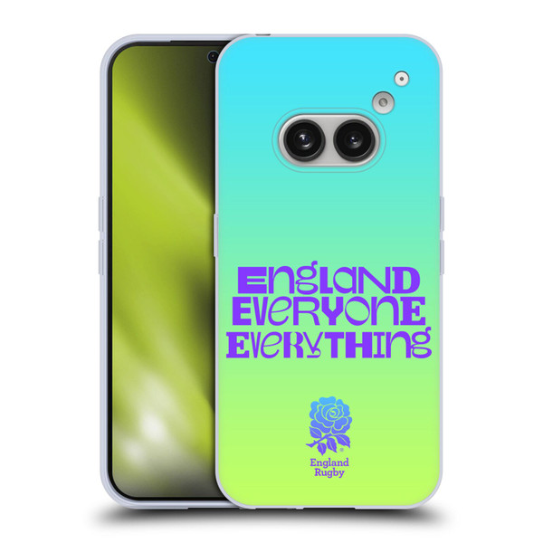 England Rugby Union This Rose Means Everything Slogan in Cyan Soft Gel Case for Nothing Phone (2a)