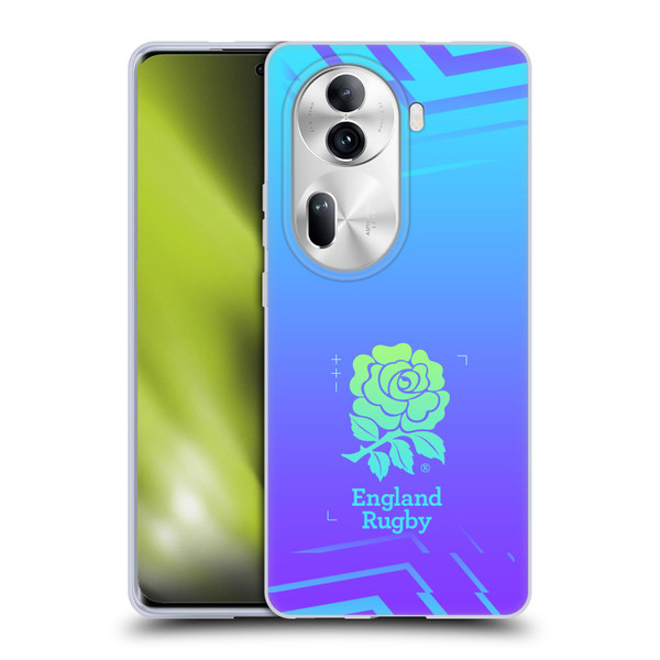 England Rugby Union This Rose Means Everything Logo in Purple Soft Gel Case for OPPO Reno11 Pro
