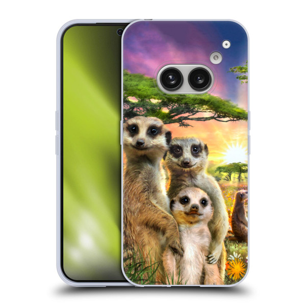 Aimee Stewart Animals Meerkats Soft Gel Case for Nothing Phone (2a)
