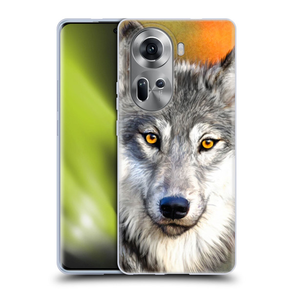 Aimee Stewart Animals Autumn Wolf Soft Gel Case for OPPO Reno11