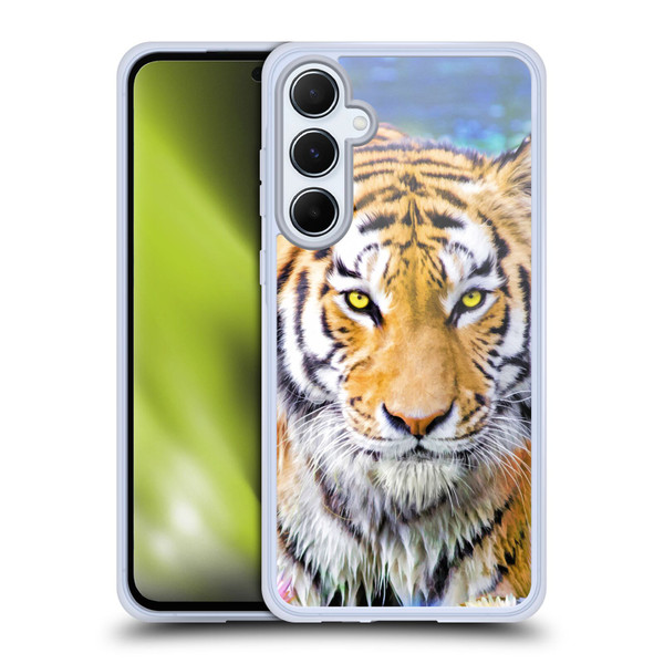 Aimee Stewart Animals Tiger and Lily Soft Gel Case for Samsung Galaxy A55 5G